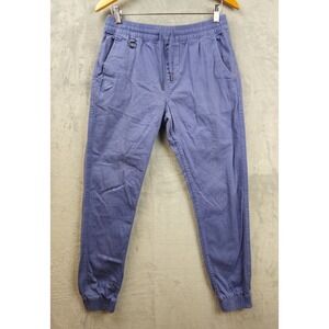 Publish Men's Blue Twill Tapered Leg High Waist Trousers Jogger Pants Size 34